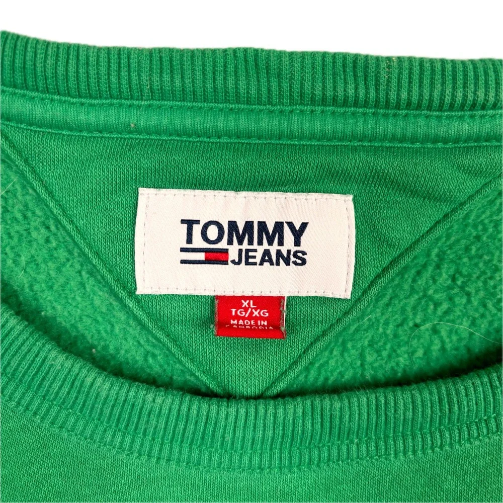 Tommy Jeans Mens Green Logo Crewneck Sweatshirt XL 78J4822/300 - Picture 3 of 9